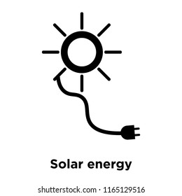 Solar energy icon vector isolated on white background, Solar energy transparent sign , black symbols