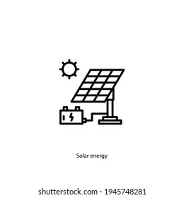 Solar energy icon vector isolated on white background