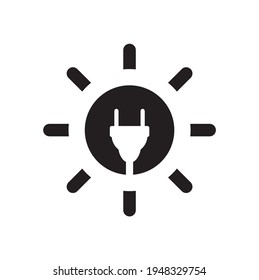 vector de icono de energía solar aislado