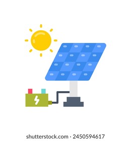 Solar Energy  icon in vector. Logotype
