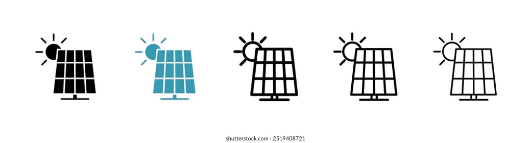Solar energy icon vector icon set. EPS 10