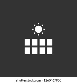 solar energy icon vector. solar energy sign on black background. solar energy icon for web and app