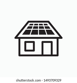 Solar energy icon. Vector technology symbol