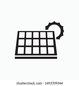 Solar energy icon. Vector technology symbol