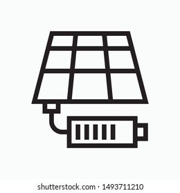 Solar energy icon, vector technology symbol
