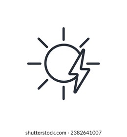 Symbol für Solarenergie. vector.Editable hub.linear style sign for use web design,logo.Symbol illustration