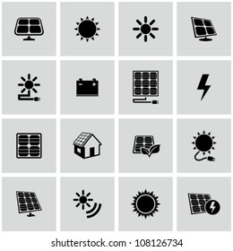 Solar Energy Icons Set.