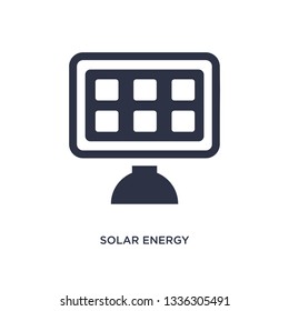 solar energy isolated icon. Simple element illustration from ecology concept. solar energy editable logo symbol design on white background. Can be use for web and mobile.