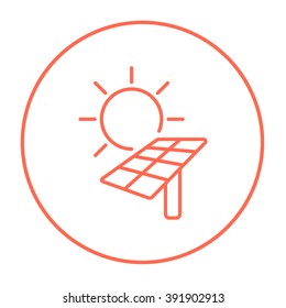 Solar energy line icon.