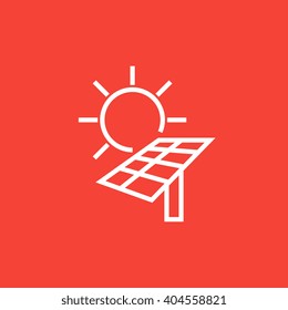 Solar energy line icon.