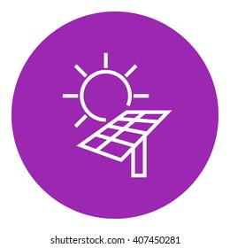 Solar energy line icon.
