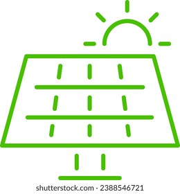 solar energy line icon illustration