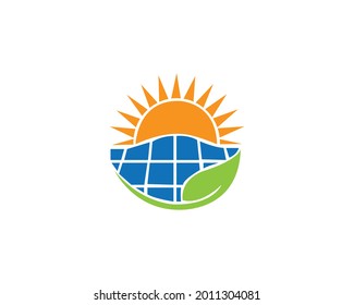 Solar Energy And Solar Logo Creative Modern Vector Template.