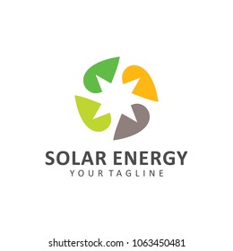 Diseño del logotipo de energía solar