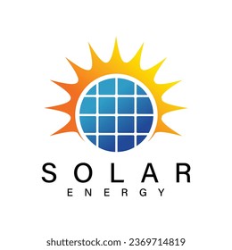 Solar Energy Logo Design Element