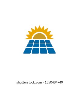 Solar energy logo design inspiraiton vector template