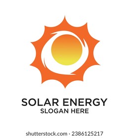 Konzept für das Logo "Solar energy design", einfach: Premium Vektor