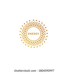 Solar energy logo design template. solar technology logo design on white background
