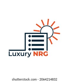 Solar energy logo design template