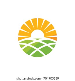 Solar energy logo design template