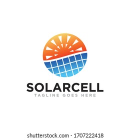 Solar Energy Logo Design Vector