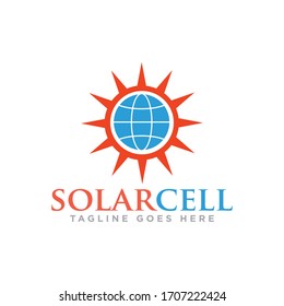 Vector de diseño de logotipo de energía solar