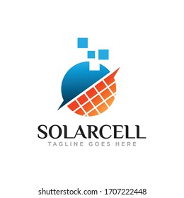 Vector de diseño de logotipo de energía solar