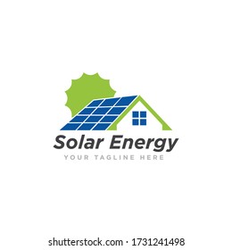 Ilustración de vectores de diseño con logotipo de energía solar
