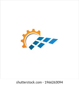 solar energy logo design vector illustration