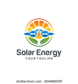 Vector de diseño del logotipo de energía solar