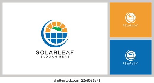 Vector de diseño del logotipo de energía solar, logotipo de energía solar