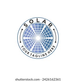Solar energy logo design with vector premium concept