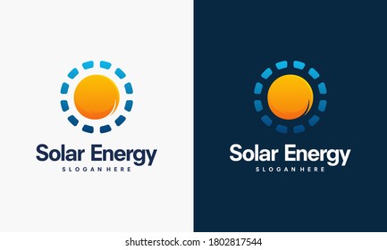 Solar Energy Logo Designs Vector Sun Stock Vector (Royalty Free ...