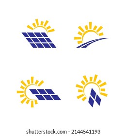Solar Energy logo designs vector, Sun power logo