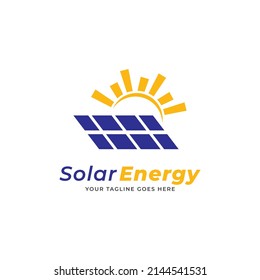 Logo-Designs für Solarenergie, Vektorgrafik, Sun Power-Logo