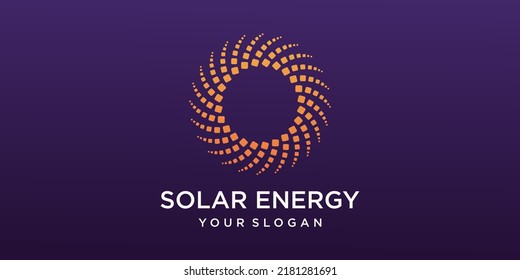 Solar Energy logo designs vector, Sun power logo