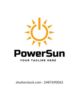 Solar Energy logo designs vector, Sun power logo