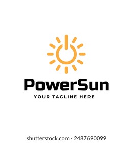 Solar Energy logo designs vector, Sun power logo