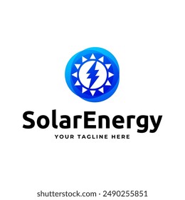 Solar Energy logo designs vector, Sun power logo