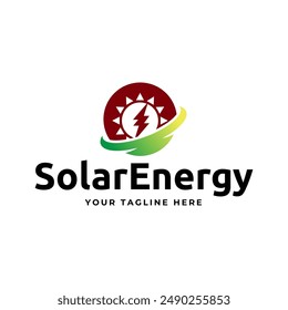 Diseños de logotipo de energía solar Vector, logotipo de energía solar