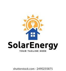 Diseños de logotipo de energía solar Vector, logotipo de energía solar