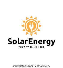Solar Energy Logo entwirft Vektorgrafik, Sun Power Logo