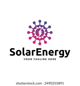 Solar Energy logo designs vector, Sun power logo