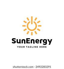 Solar Energy logo designs vector, Sun power logo