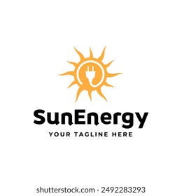 Solar Energy logo designs vector, Sun power logo