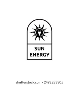 Solar Energy logo designs vector, Sun power logo