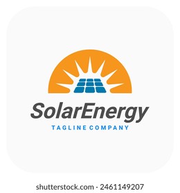 logotipo de energía solar. logotipo de energía para el hogar. Plantilla de diseño de logotipo de sol. bueno para cualquier empresa con un tema solar top1