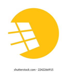 Solar energy logo icon design illustration