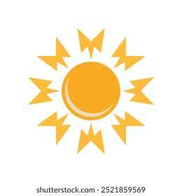 Solar energy logo icon design template