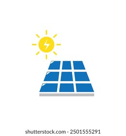 Solar energy logo icon flat design